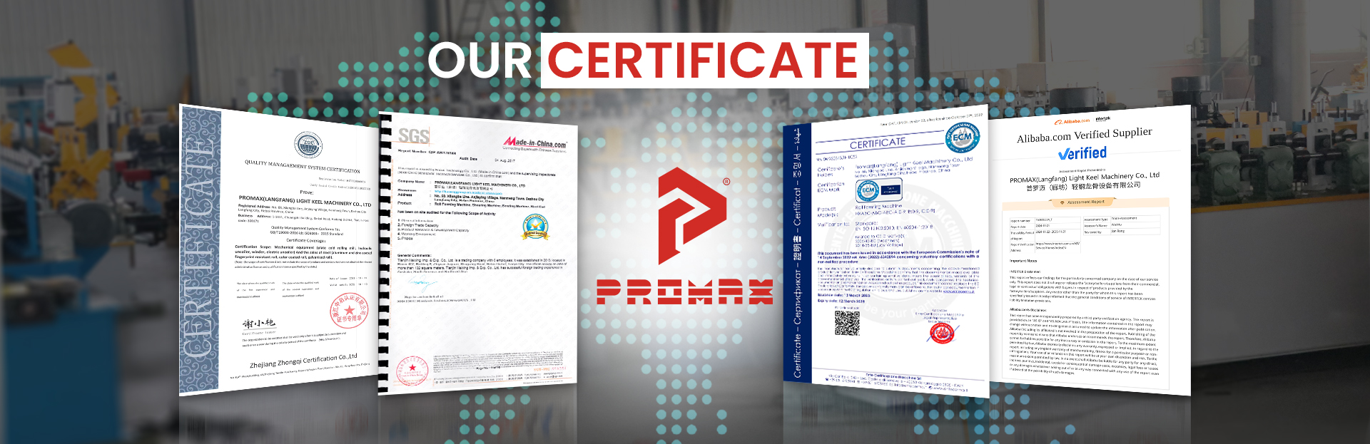our certificate